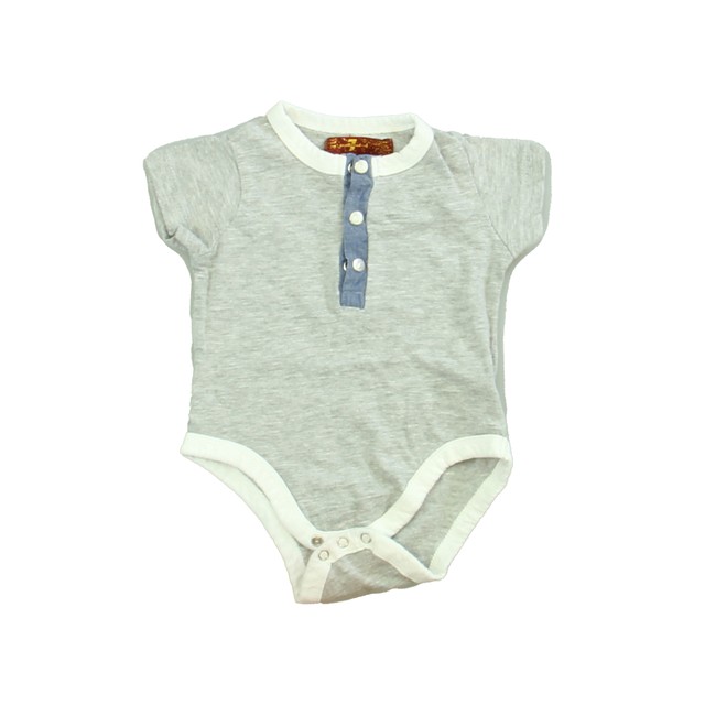 7 for all Mankind Gray | Ivory | Blue Onesie 0-3 Months 