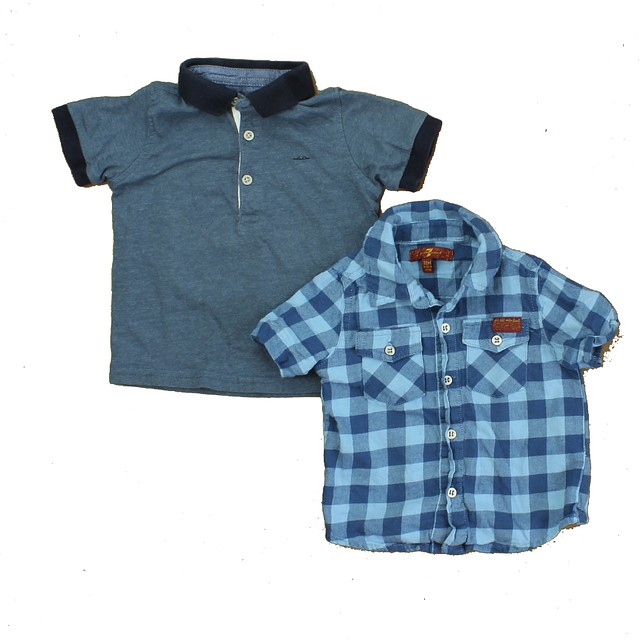 7 for all Mankind 2-pieces Blue | Navy Apparel Sets 18 Months 