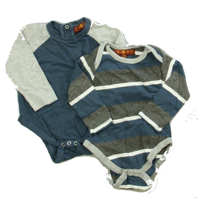 7 for all Mankind Set of 2 Blue | Gray Onesie 3-6 Months 