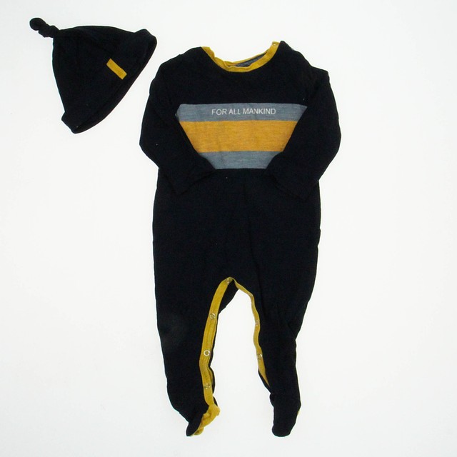 7 for all Mankind 2-pieces Blue | Grey | Yellow Long Sleeve Outfit 3-6 Months 