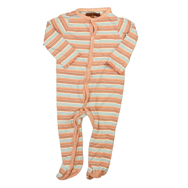 7 for all Mankind Pink | Blue Stripe Long Sleeve Outfit 6-9 Months 