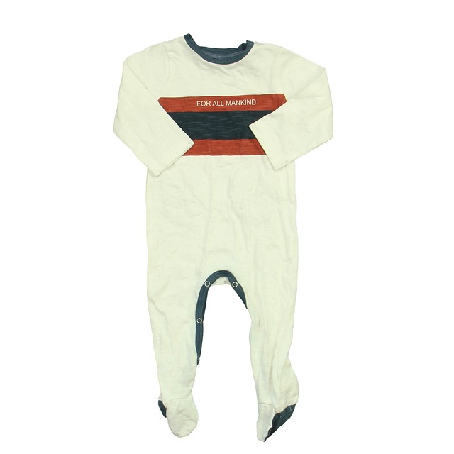 7 for all Mankind White | Rust | Blue Long Sleeve Outfit 6-9 Months 