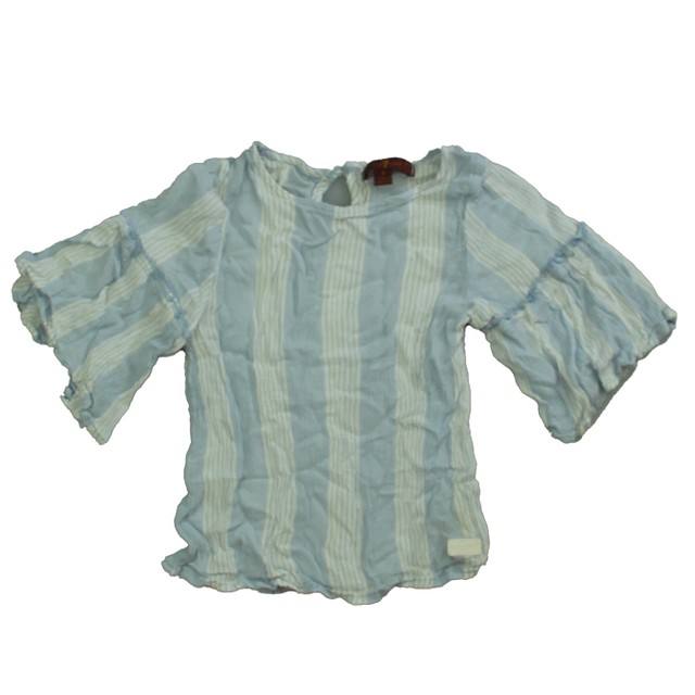 7 for all Mankind Blue | White | Stripes Blouse 6 Years 