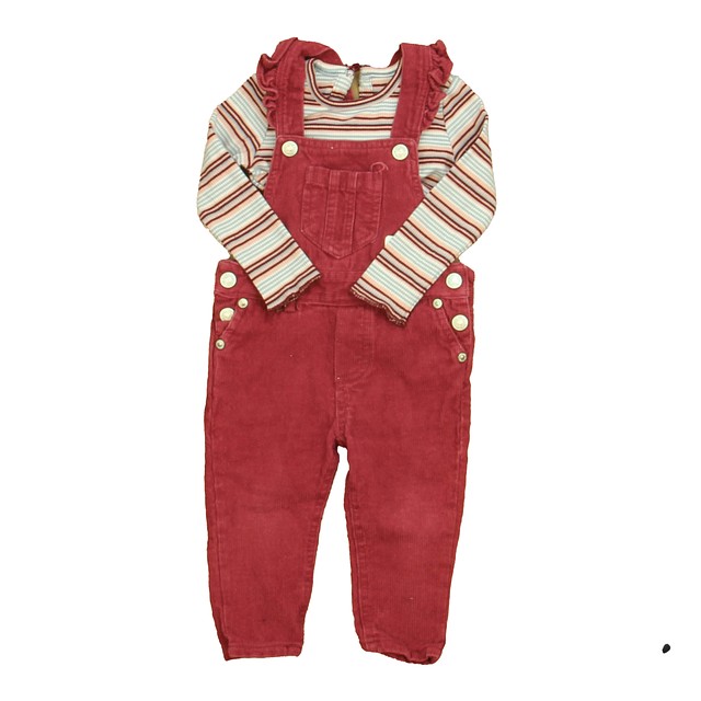 7 for all Mankind 2-pieces Magenta | Blue Stripe Overalls 12 Months 