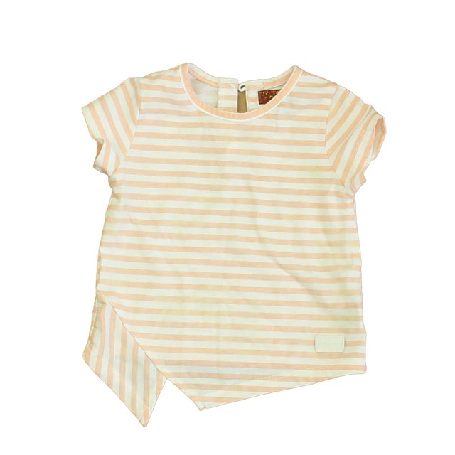 7 for all Mankind Pink | White Stripe T-Shirt 12 Months 