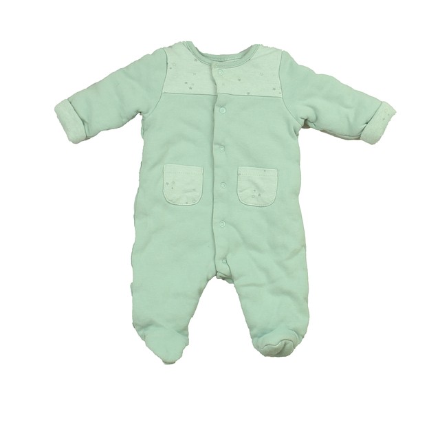 Absorba Light Teal 1-piece footed Pajamas 0-3 Months 