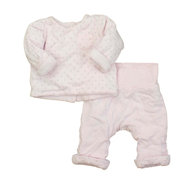 Absorba 2-pieces Pink | Grey | Stars Apparel Sets 0-3 Months 