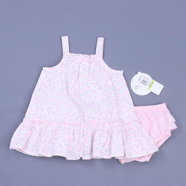 Absorba 2-pieces Pink | White Dress 3-6 Months 