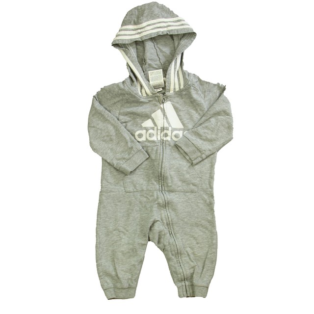 Adidas Grey | White Long Sleeve Outfit 12 Months 