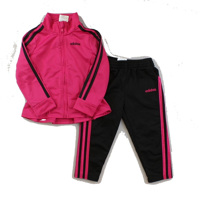 Adidas 2-pieces Pink | Black Apparel Sets 2T 