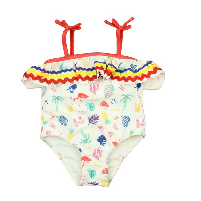 Andy & Evan White | Red Cactus 1-piece Swimsuit 18-24 Months 