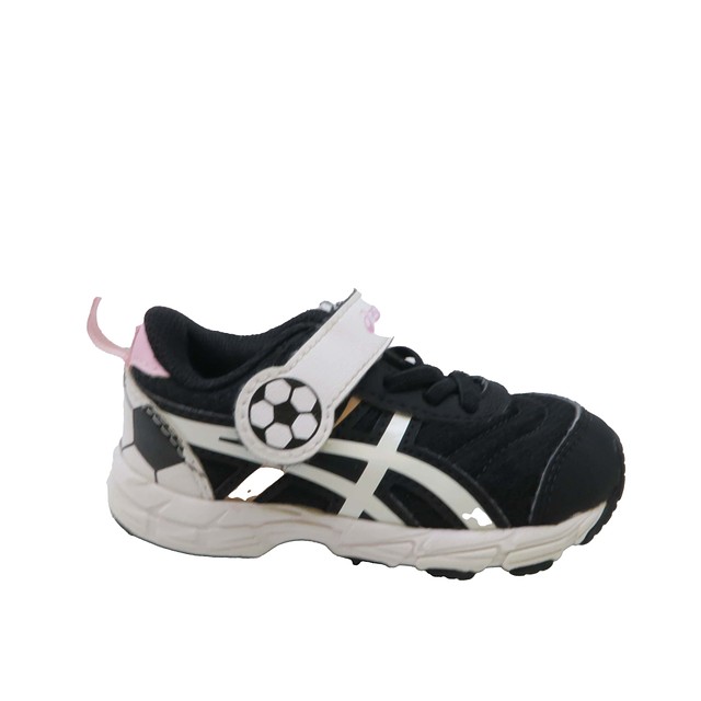 Asics Black | White | Pink Sneakers 6 Toddler 