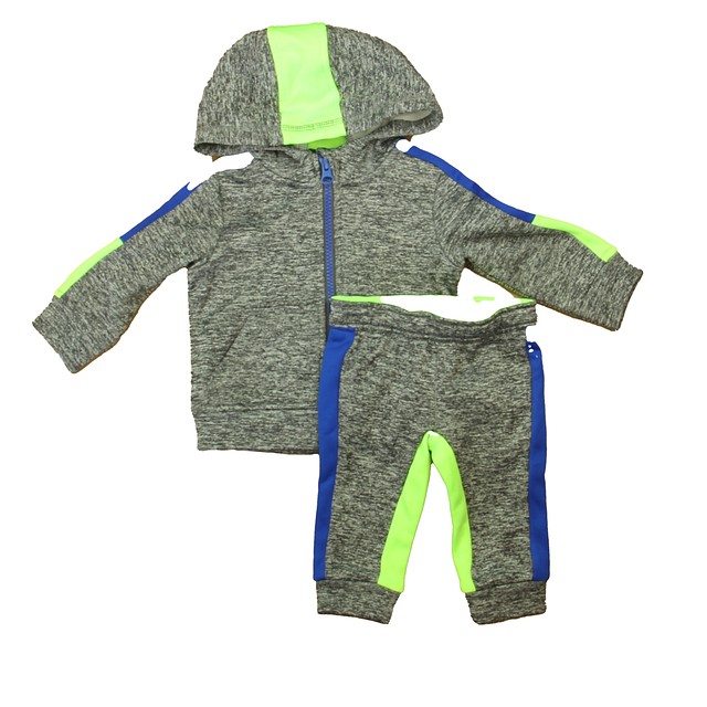 Athletic Works 2-pieces Gray | Green | Blue Track Suit 3-6 Months 