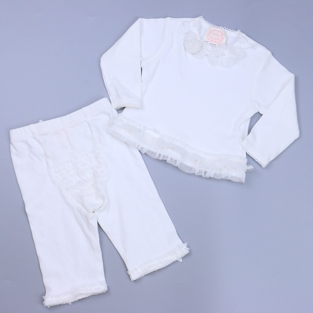 Baby Biscotti 2-pieces Off-White Apparel Sets 6 Months 