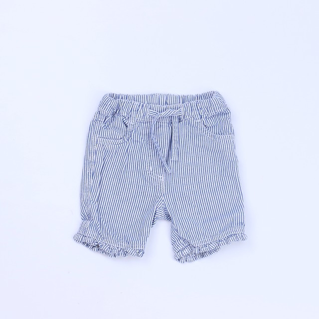 Baby Boden Blue | White Shorts 6-12 Months 