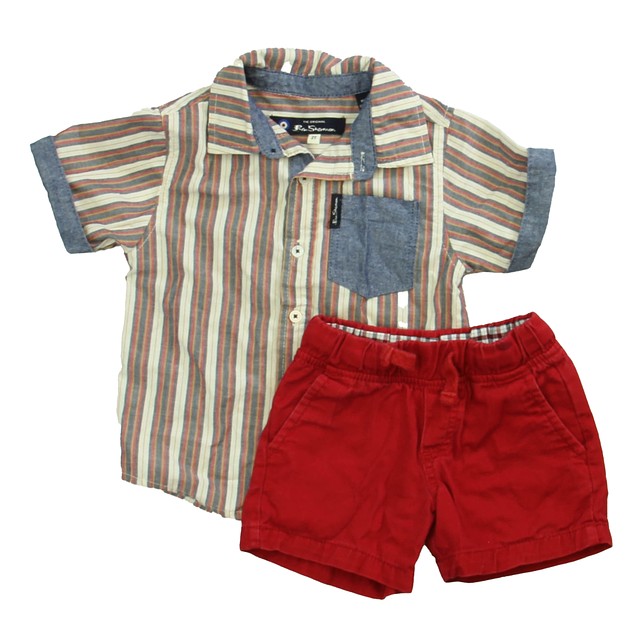 Ben Sherman 2-pieces Ivory | Blue | Red Apparel Sets 2T 