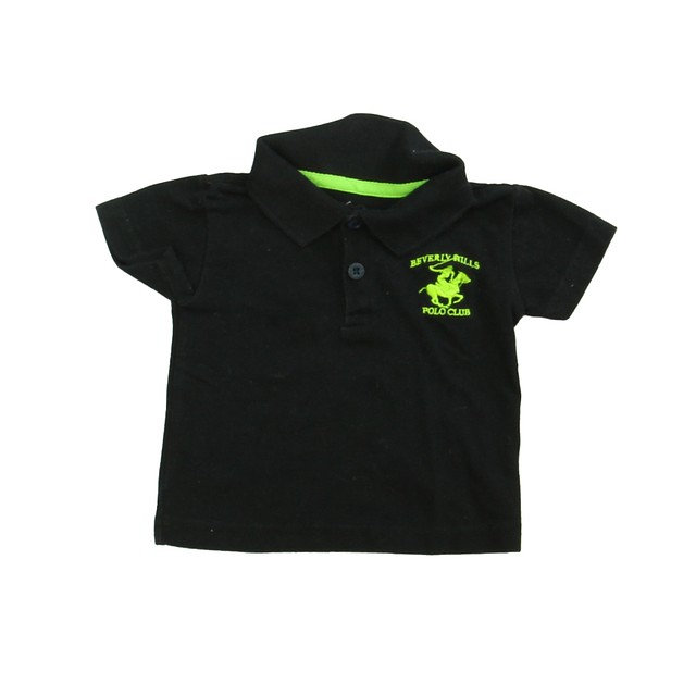 Beverly Hills Polo Club Black Polo Shirt 3-6 Months 
