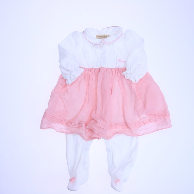 Blara Organic House Ivory | Pink Long Sleeve Outfit 0-3 Months 