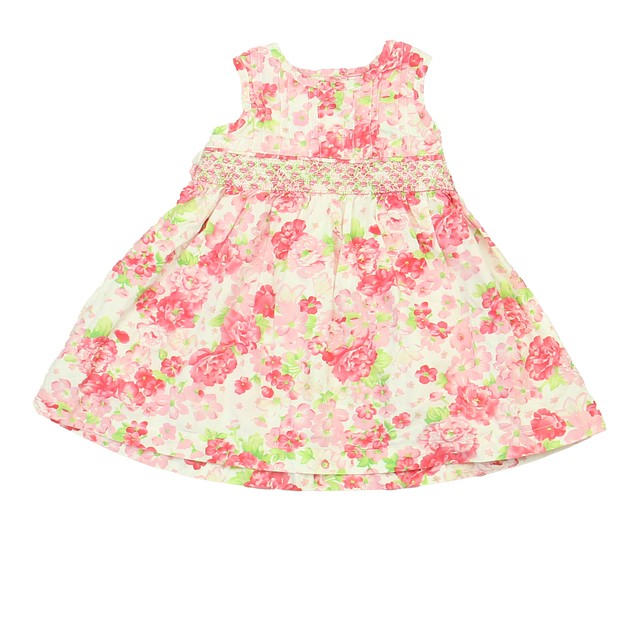 BlueBeri Boulevard White | Pink | Floral Dress 24 Months 