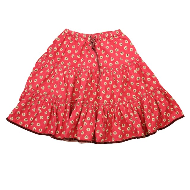 Boden Pink Leaves Skirt 9-10 Years 
