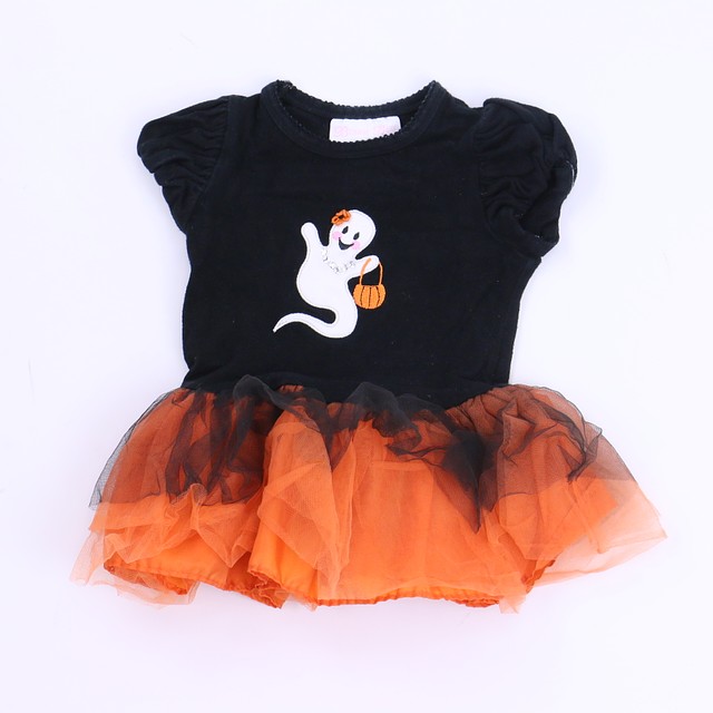 Bonnie Baby White | Orange Dress 12 Months 
