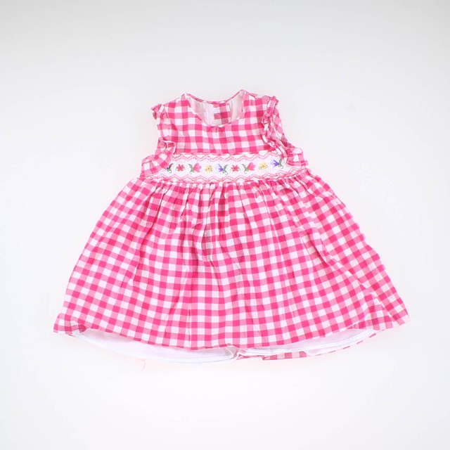 Bonnie Baby 2-pieces Pink | White | Gingham Dress 12 Months 