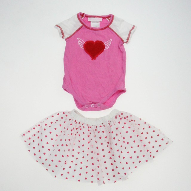 Bonnie Baby 2-pieces Pink | White | Hearts Apparel Sets 6-9 Months 