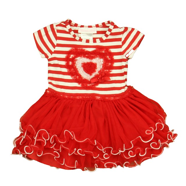 Bonnie Jean Red | White Heart Dress 12 Months 
