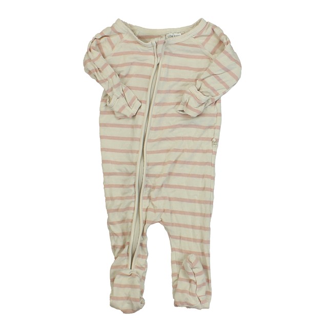 Boody Baby Pink | White | Stripes 1-piece footed Pajamas 0-3 Months 