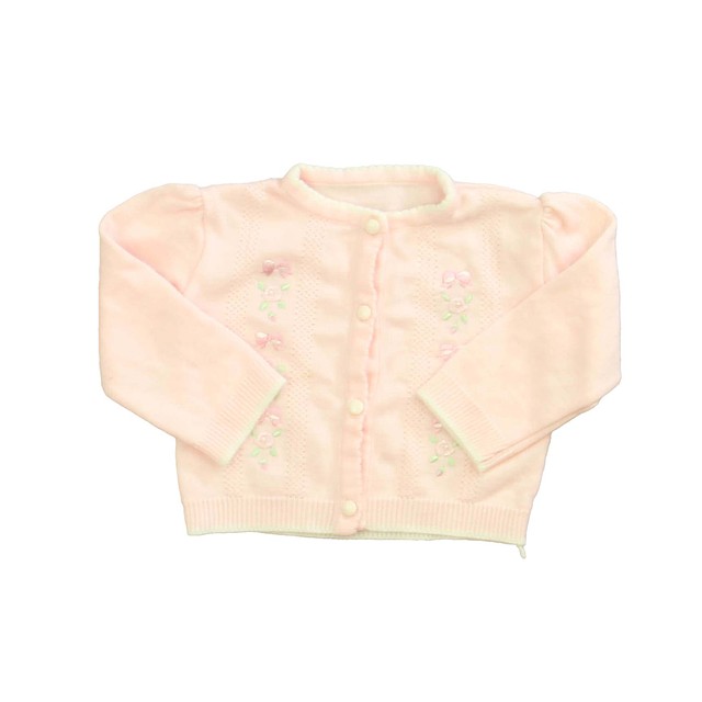 Brand Unknown Pink | Floral | knit Cardigan 18 Months 
