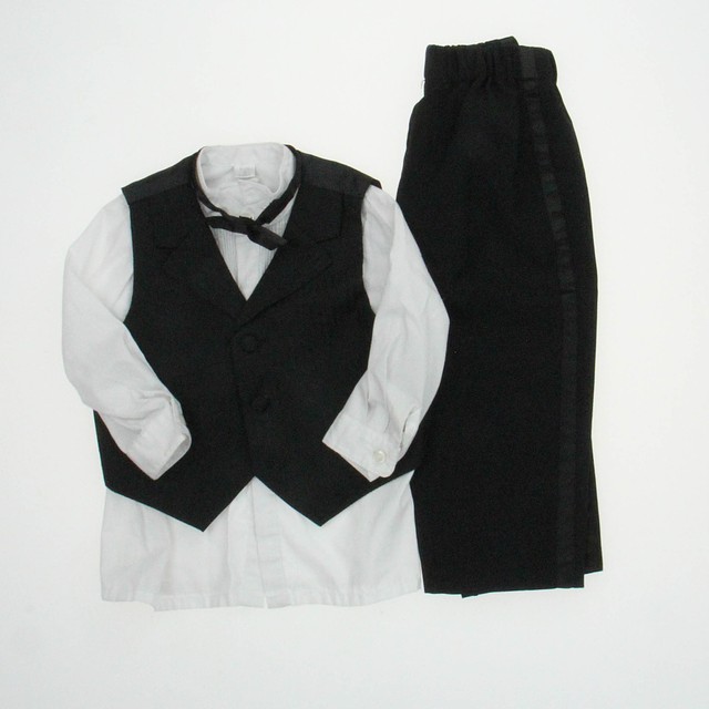 Calla 4-pieces Black | White Special Occasion Outfit 12-18 Months 