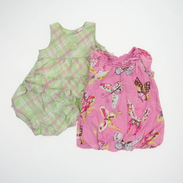 Carter's | Osh Kosh 3-pieces Pink | Green Dress 12 Months 