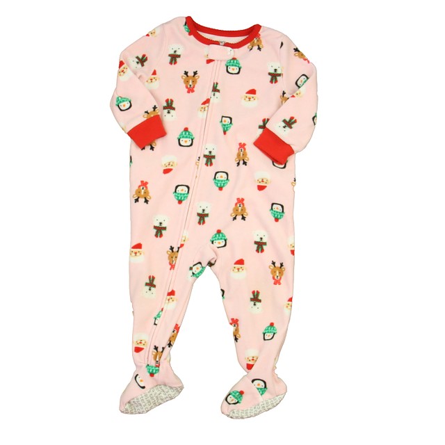 Carter's Pink Snowmen 2-piece Pajamas 12 Months 