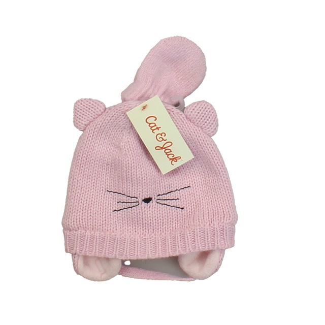 Cat & Jack Pink Hat & Mitten set 0-6 Months 