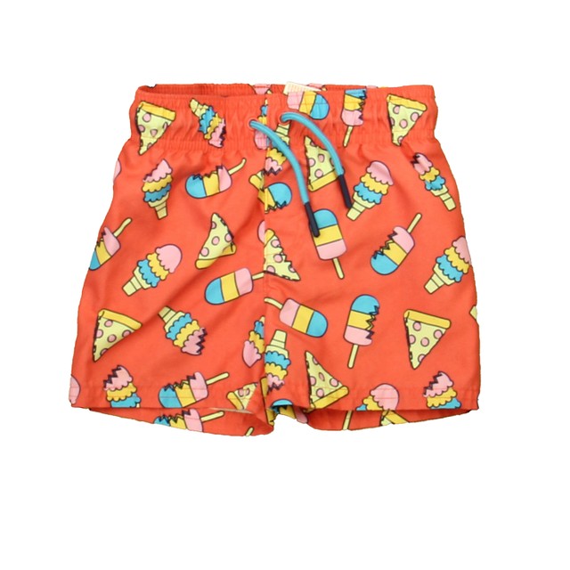 Cat & Jack Red Ice Cream & Pizza Trunks 12 Months 