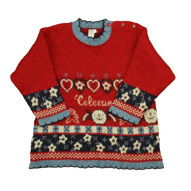 Catimini Red | Blue Hearts Sweater 5T 