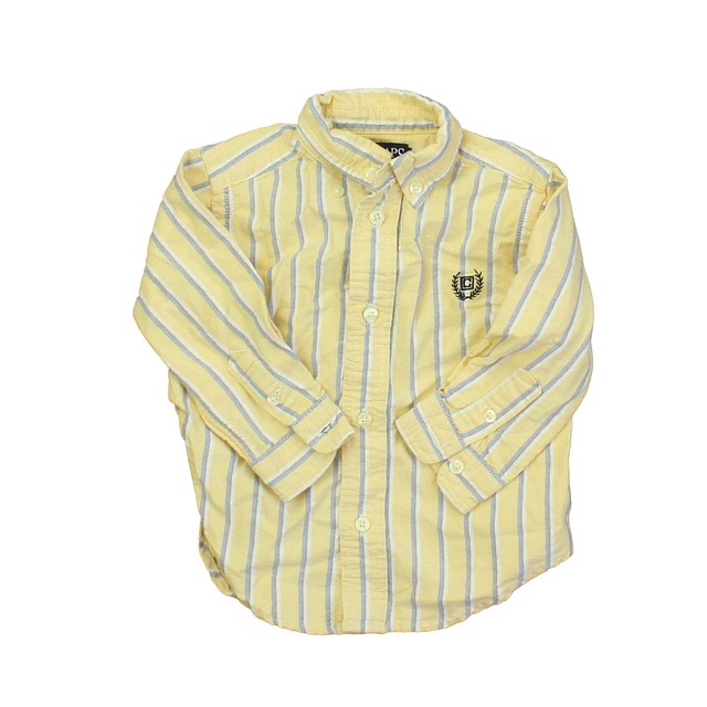 Chaps Yellow | Blue | Stripes Button Down Long Sleeve 18 Months 