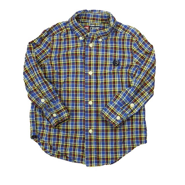 Chaps Blue | Red | Yellow Plaid Button Down Long Sleeve 2T 