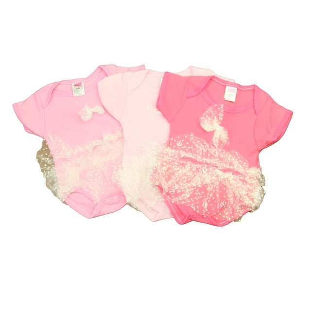 Coney Isle Set of 3 Pink | White Onesie 3-6 Months 