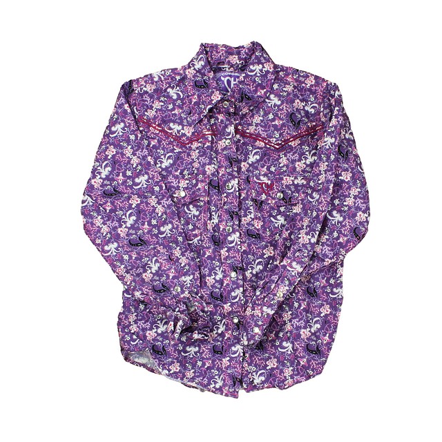 Cowgirl Hardware Purple | Pink | Black Button Down Long Sleeve 6 Years 