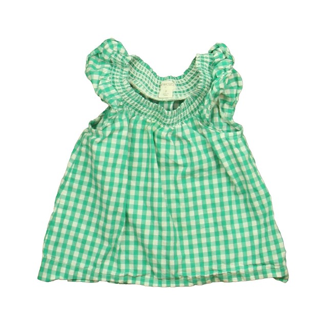 Crewcuts Turquoise White Blouse 2T 