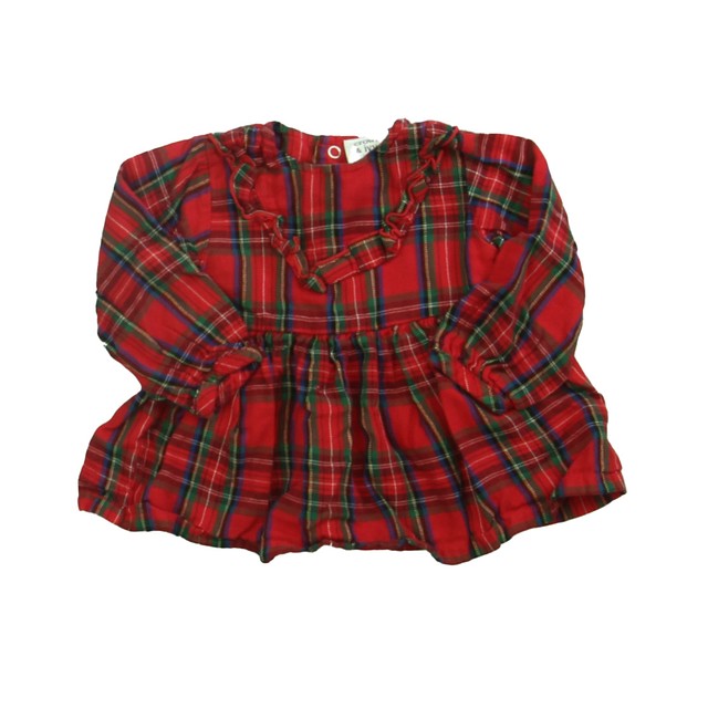 Crown & Ivy Red Plaid Blouse 12 Months 