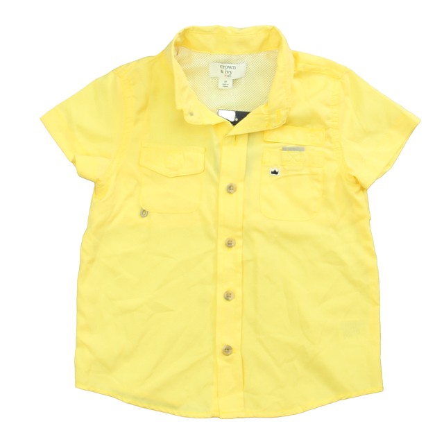 Crown & Ivy Yellow Athletic Top 2T 
