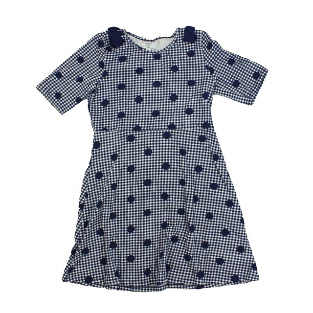 Crown & Ivy Navy Blue | White | Checkered | Polka Dots Dress M (10-12 Years) 
