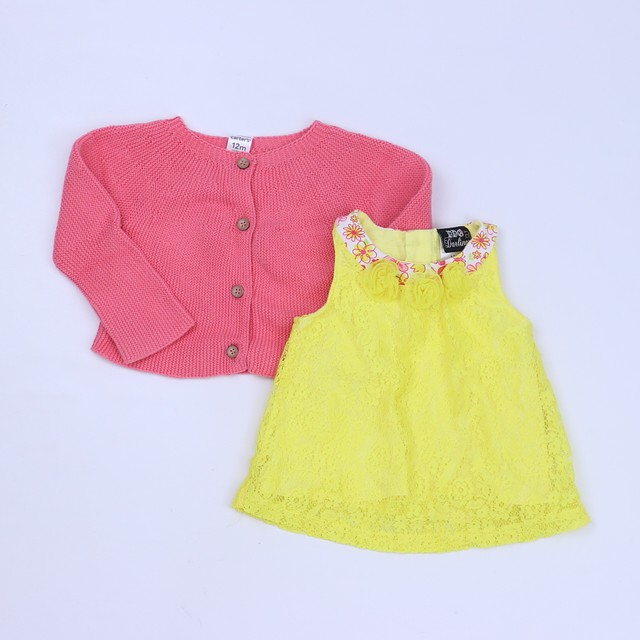 DDG Darlings | Carter's 2-pieces Yellow | Coral Apparel Sets 12 Months 
