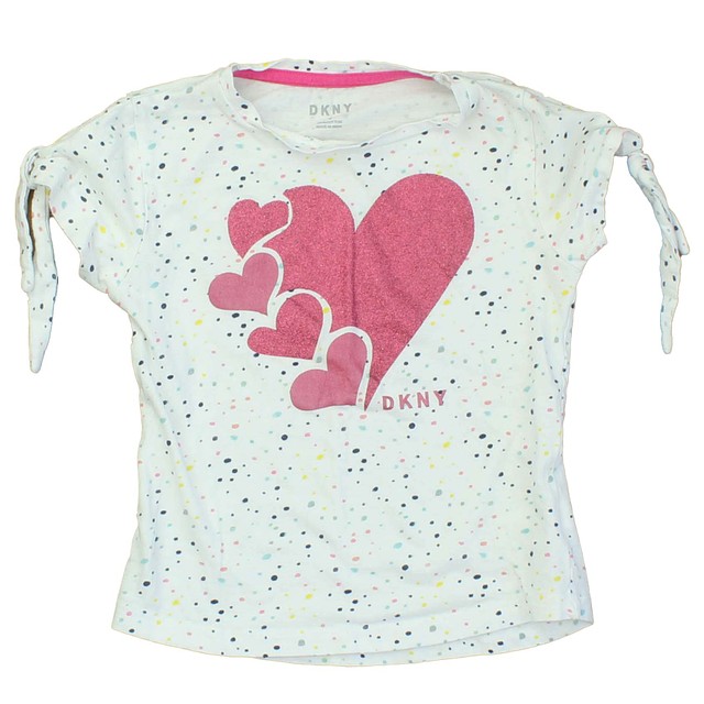 DKNY White | Heart | Sparkly T-Shirt 6 Years 