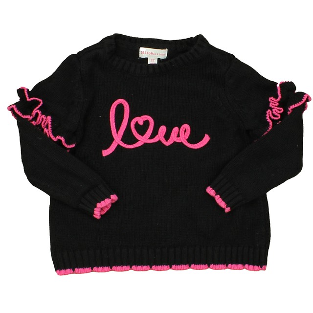 Design History Black | Pink Sweater 3T 