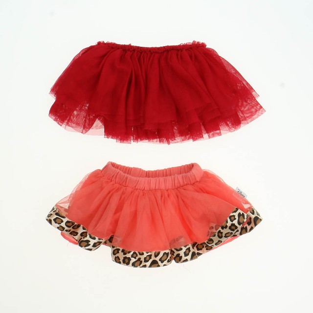 Disney | The Children’s Place Set of 2 Red | Peach Skirt 0-3M 