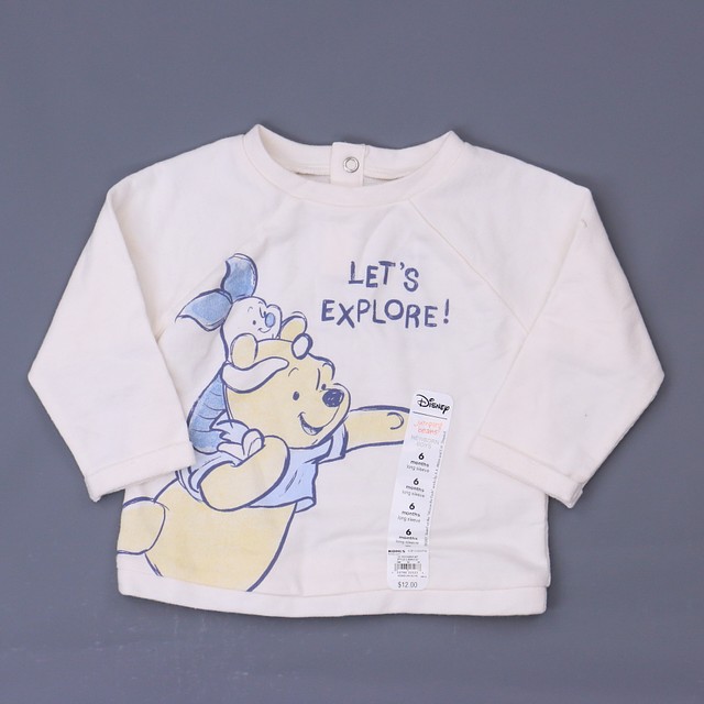 Disney "Winnie the Pooh" Ivory Long Sleeve Shirt 6 Months 