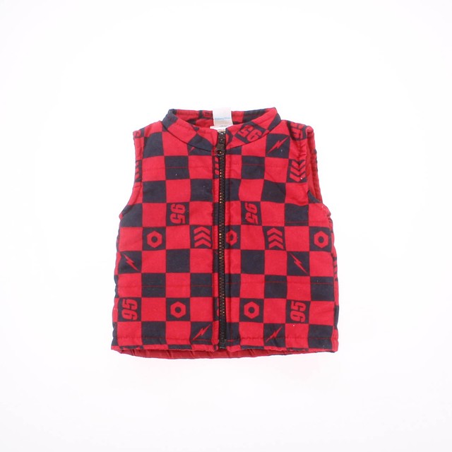 Disney Red and Black Checkered Vest 0-3 Months 